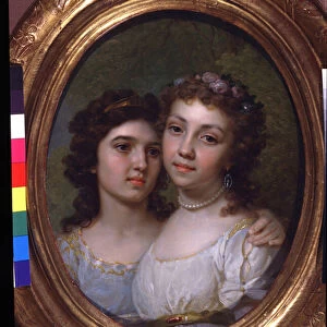 "Portrait de deux jeunes filles de la noblesse russe"ou "Lizanka and Dashenka"Peinture de Vladimir Lukich Borovikovsky (ou Borovikovski) (1757-1825) 1794 State Tretyakov Gallery, Moscou