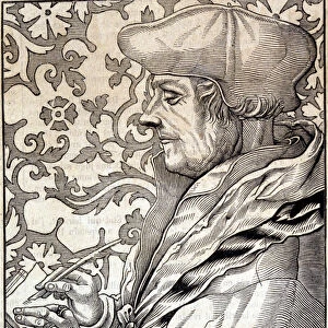 Portrait of Didier Erasme (Erasmus of Rotterdam) (1469 - 1536), Dutch humanist