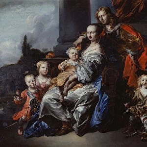 Portrait of a Dutch Family (oil on canvas)