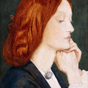Portrait of Elizabeth Siddal, in Profile to the Right, (watercolour)