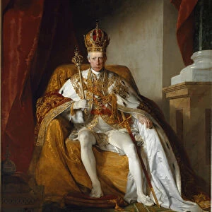 Portrait of Emperor Franz II of Austria wearing the imperial robes, 1832 (painting)