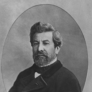 Portrait of Francois-Ambroise-Germain Gilbert, c. 1860 (b / w photo)