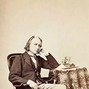 Portrait of Franz Liszt, 1860s (b/w photo)