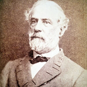 Portrait of General Lee (1807 - 1870) who took part in the Civil War by commanding
