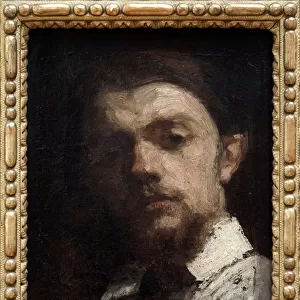 Portrait of Henri Fantin Latour (1836-1904), French painter, Painting, self-portrait. Photography, KIM Youngtae, Lyon, Musee des Beaux Arts de Lyon