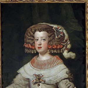 Portrait of the Infante Marie Therese (1638-1683) future queen of France Painting by