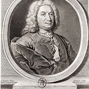 Portrait of Jean Bernoulli (1667-1748) engraved by Etienne Ficquet (1719-94) (engraving