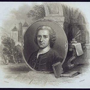 Portrait of Jean Jacques Rousseau (1712-78), engraved by William Finden (1787-1852)