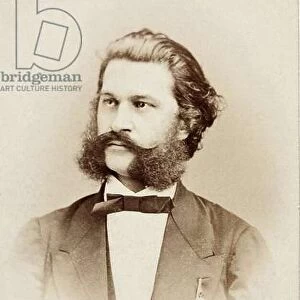Portrait of Johann Strauss junior, 1860s (b/w photo)