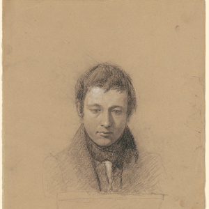 Portrait of John Cheney, c. 1830s (charcoal & stump heightened with white chalk on paper)