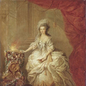 Portrait of a lady, dressed as a vestal virgin, said to be Marie-Antoinette