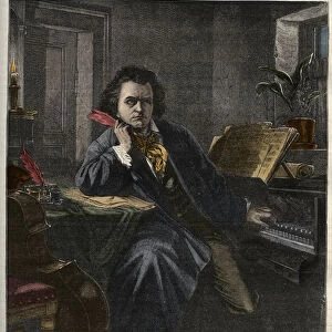 Portrait of Ludwig van Beethoven (1770-1827), German composer and pianist