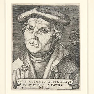 Portrait of Martin Luther, 1530 (engraving)