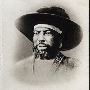 Portrait of Menelik II (1844-1913), Emperor of Ethiopia