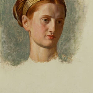 Portrait of Miss Isabella Waugh, study (oil on canvas)