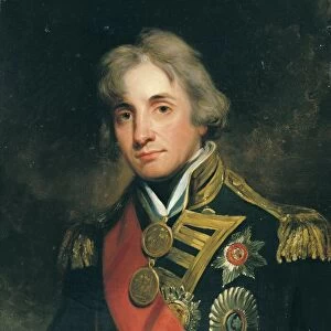 Portrait of Nelson (1758-1805) (oil on panel)
