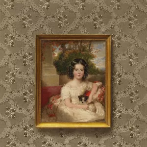 Portrait of Princess Ida Schwarzenberg, born Princess of Liechtenstein, as a child (colour litho)