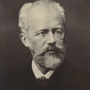 Portrait of Pyotr Ilyich Tchaikovsky (b / w photo)