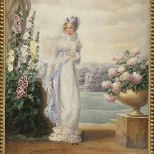 Portrait of Queen Hortense of the Netherlands (colour litho)