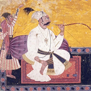 Portrait of Raja Kirpal Pal of Basohli, c. 1690-1700 (gouache with gold paint on paper)