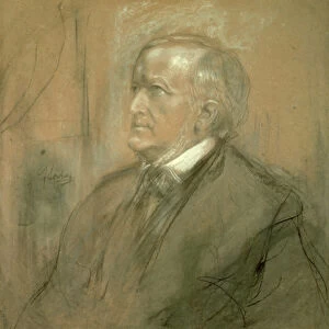 Portrait of Richard Wagner (1813-83) 1868 (pencil and charcoal heightened with white)