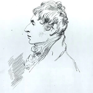 Portrait of Robert Southey (1774-1843) (engraving) (b / w photo)