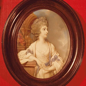 Portrait of Sarah Siddons (1755-1831) 1783 (watercolour on ivory)