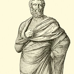 Portrait Statue of Sophocles (engraving)