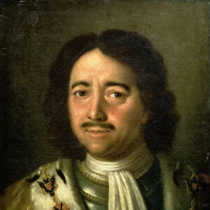 Portrait of Tsar Peter I the Great (1672-1725) 1772 (oil on canvas)