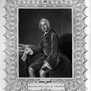 Portrait of William Pitt, 1st Earl of Chatham, engraved by William Holl the Younger