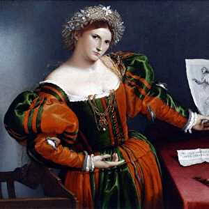 Portrait of a Woman inspired by Lucretia by Lorenzo Lotto