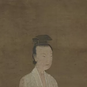 Portrait of a woman in white: Lu Meiniang (ink and colour on silk)