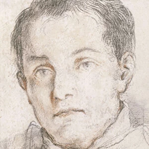 Portrait of a Young Man, (red and black chalk on paper)