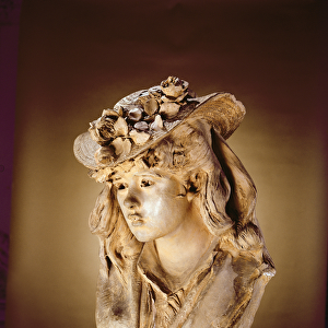 Portrait of a Young Woman, c. 1865 (plaster)