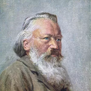 Postcard depicting Johannes Brahms c. 1910 (colour litho)