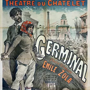 Poster advertising a performance of the play Germinal