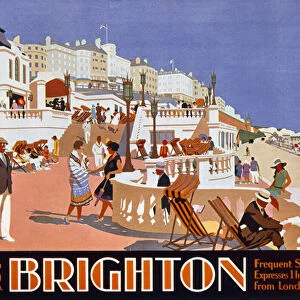 Poster advertising travel to Brighton (colour litho)