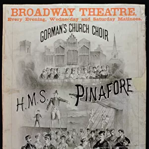 Poster for HMS Pinafore, performed by Gorman