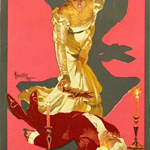 Poster in Liberty style for the opera "La Tosca"