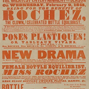 Poster for the Royal Standard Theatre, 9 February 1848 (engraving)