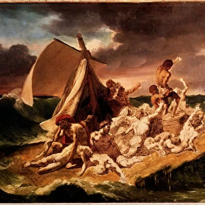 Preparation study for the raft of the Meduse (oil on canvas, 1819)