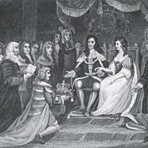 Presentation of the Bill of Rights to William III (1650-1702) of Orange and Mary II