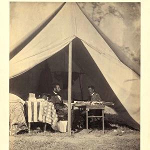 The President and General McClellan on the Battle-field of Antietam, pub. 1862 (photo)