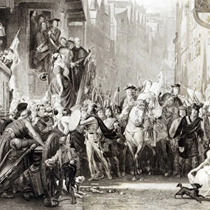 Prince Charles Edward (1720-88) and the Highlanders Entering Edinburgh after the Battle of Preston