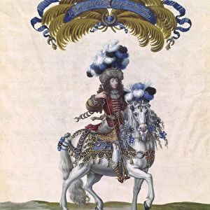 The Prince of Conde as the Emperor of Turkey, part of the Carousel Given by Louis XIV
