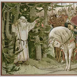 Prince Oleg (d. c. 912) meets the soothsayer who prophesizes that his horse will be