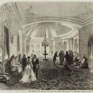 The Prince and Princess of Wales in Egypt, the Palace of Esbekieh, Cairo (engraving)