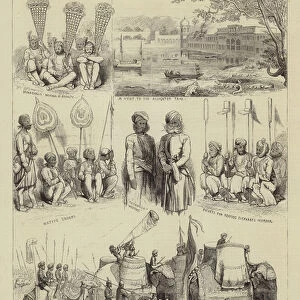 The Prince of Wales in India, Notes at Agra and Jeypore (engraving)