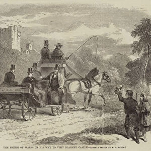 The Prince of Wales on his Way to visit Blarney Castle (engraving)