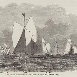 The Prince of Wales Yacht Club Match, coming up Long Reach (engraving)